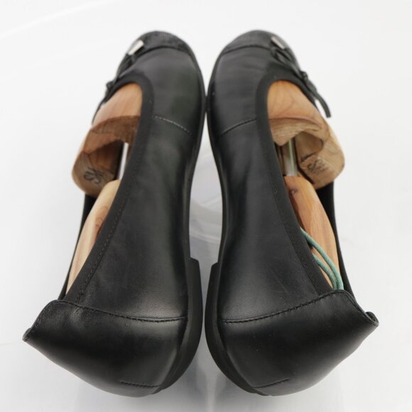 Vionic Womens Minna Ballet Flats Size 8.5 Black Leather Slip On Shoe Cap Toe Bow - Picture 7 of 12
